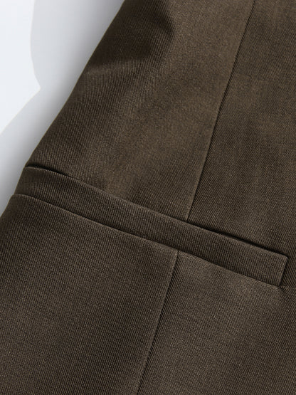 Chic Coffee - Colored Tailored Blazer