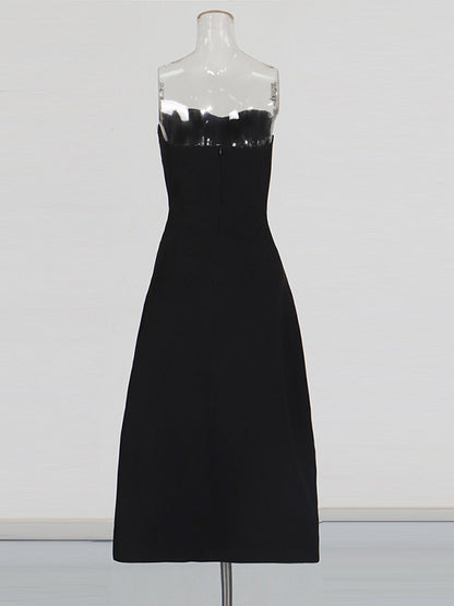 Off Shoulder Patchwork Diamonds Long Dress