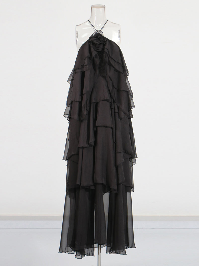 Irregular Solid Off Shoulder Long Dress