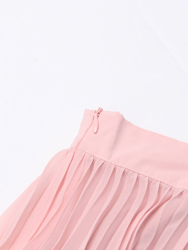 Solid Patchwork V-neck Two Piece Set