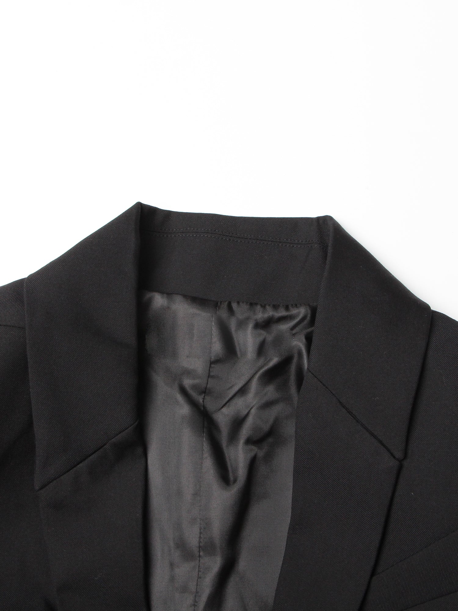 Avant - Garde Black Blazer with Sheer Corset Detail.