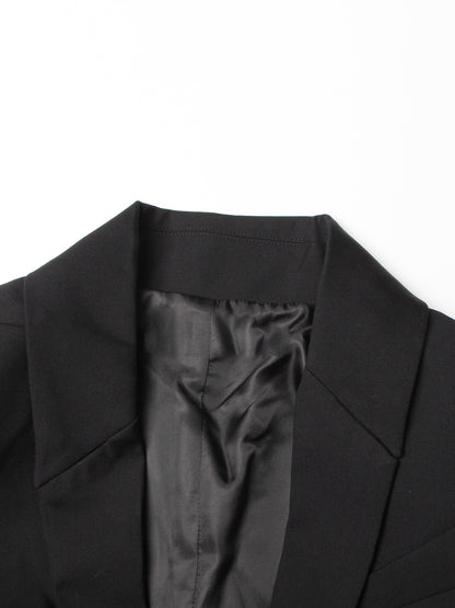 Avant - Garde Black Blazer with Sheer Corset Detail.