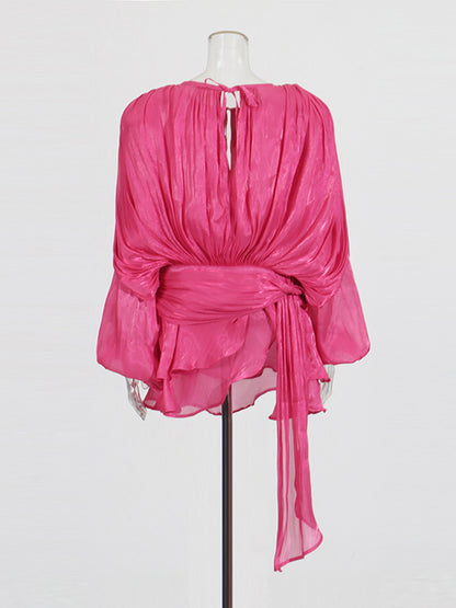 Elegant Tie - Neck Wrap Mini Dress Collection