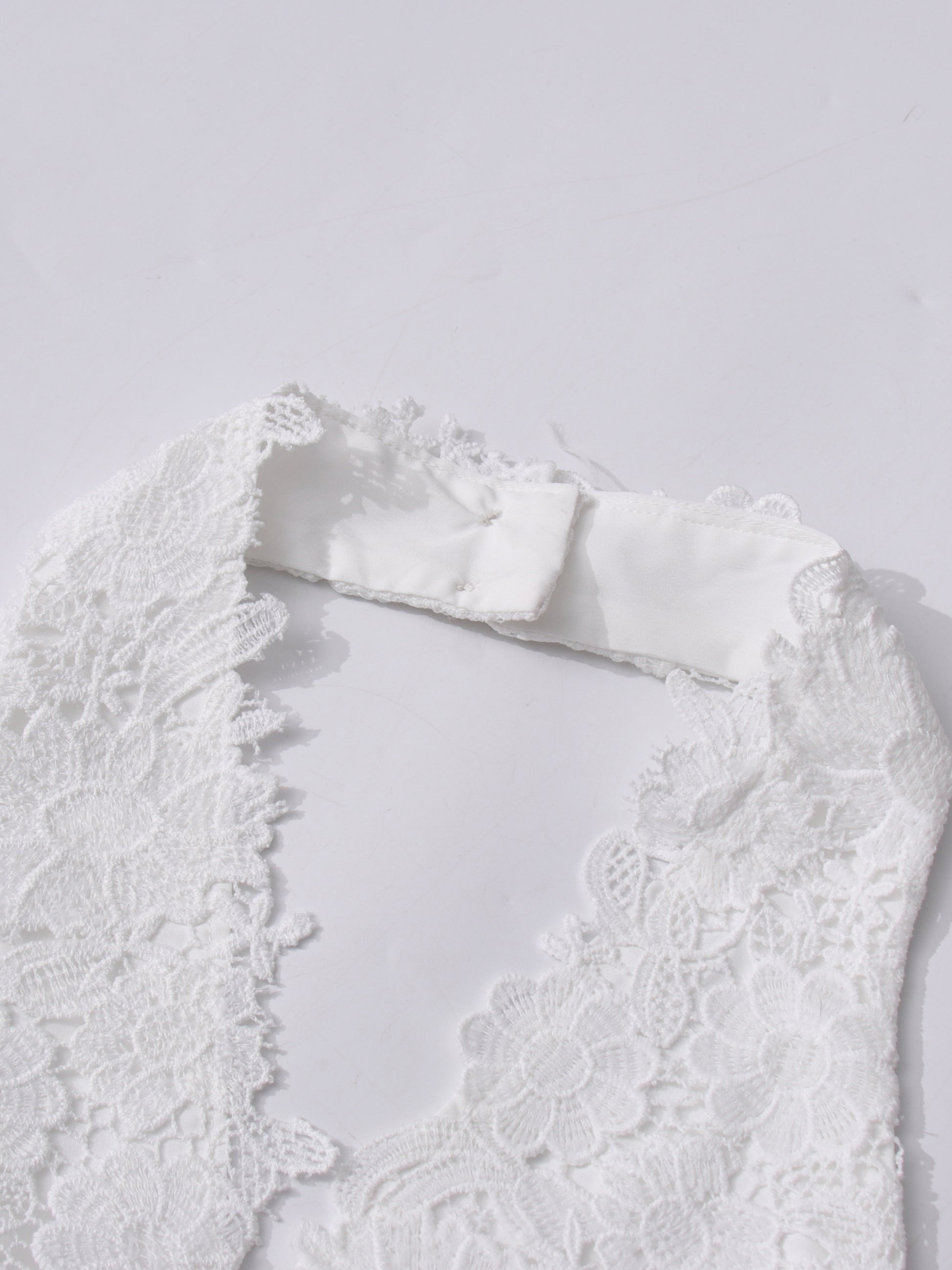 Solid Lace Ruffles Long Dress