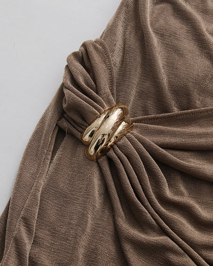 Off Shoulder Sleeveless Long Dress