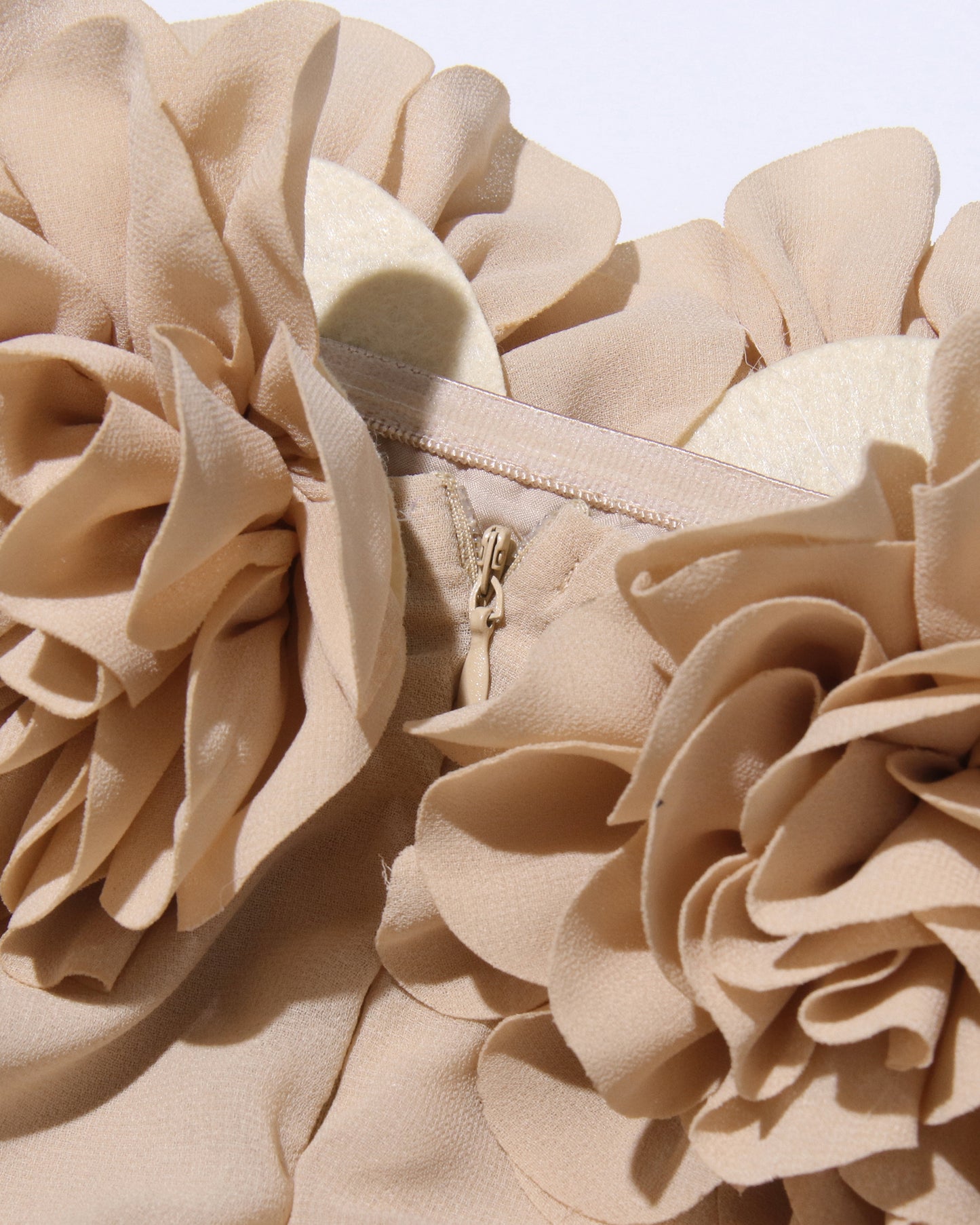 Khaki Off-Shoulder Floral Maxi Dress