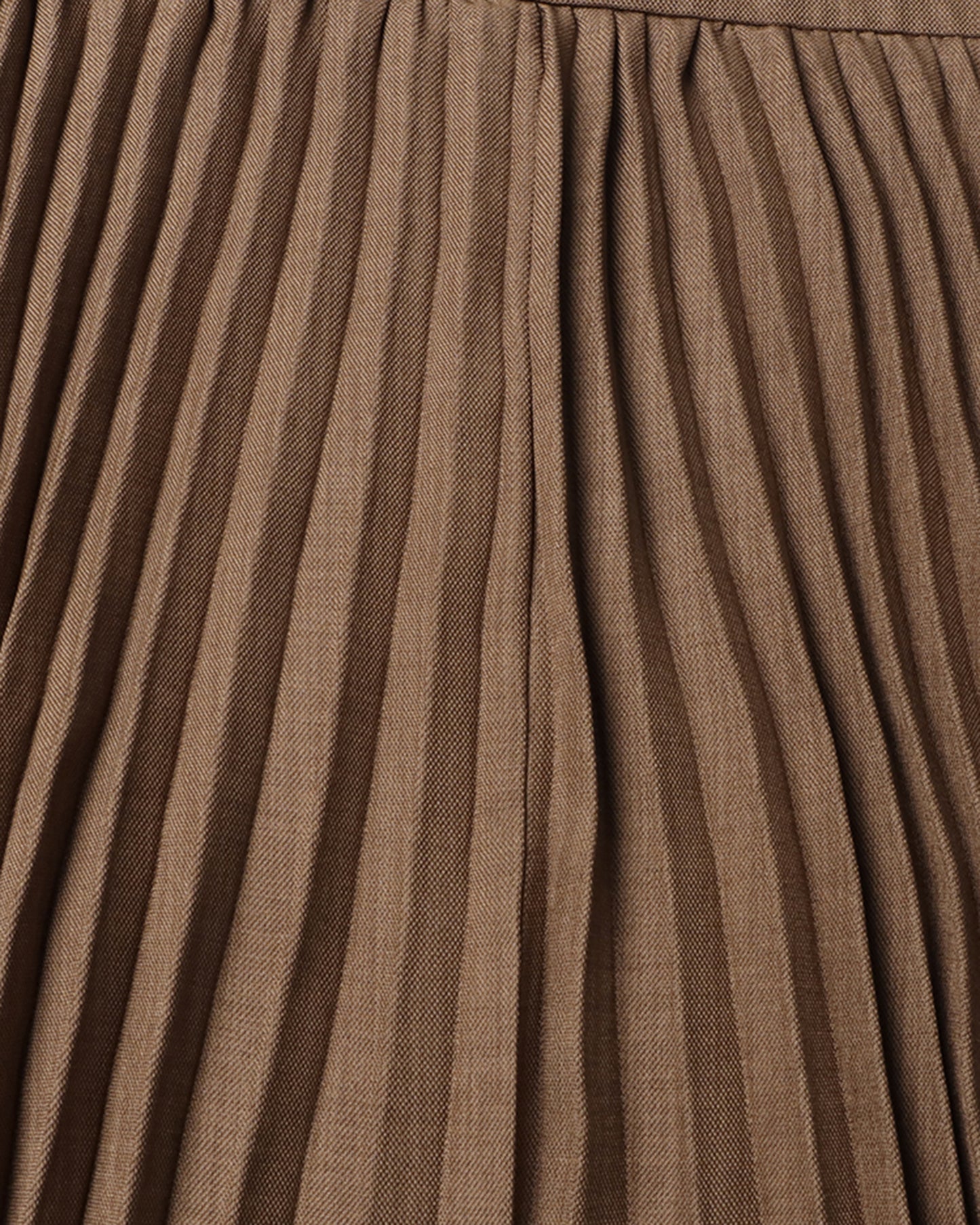 Khaki Pleated Asymmetrical Midi Skirt