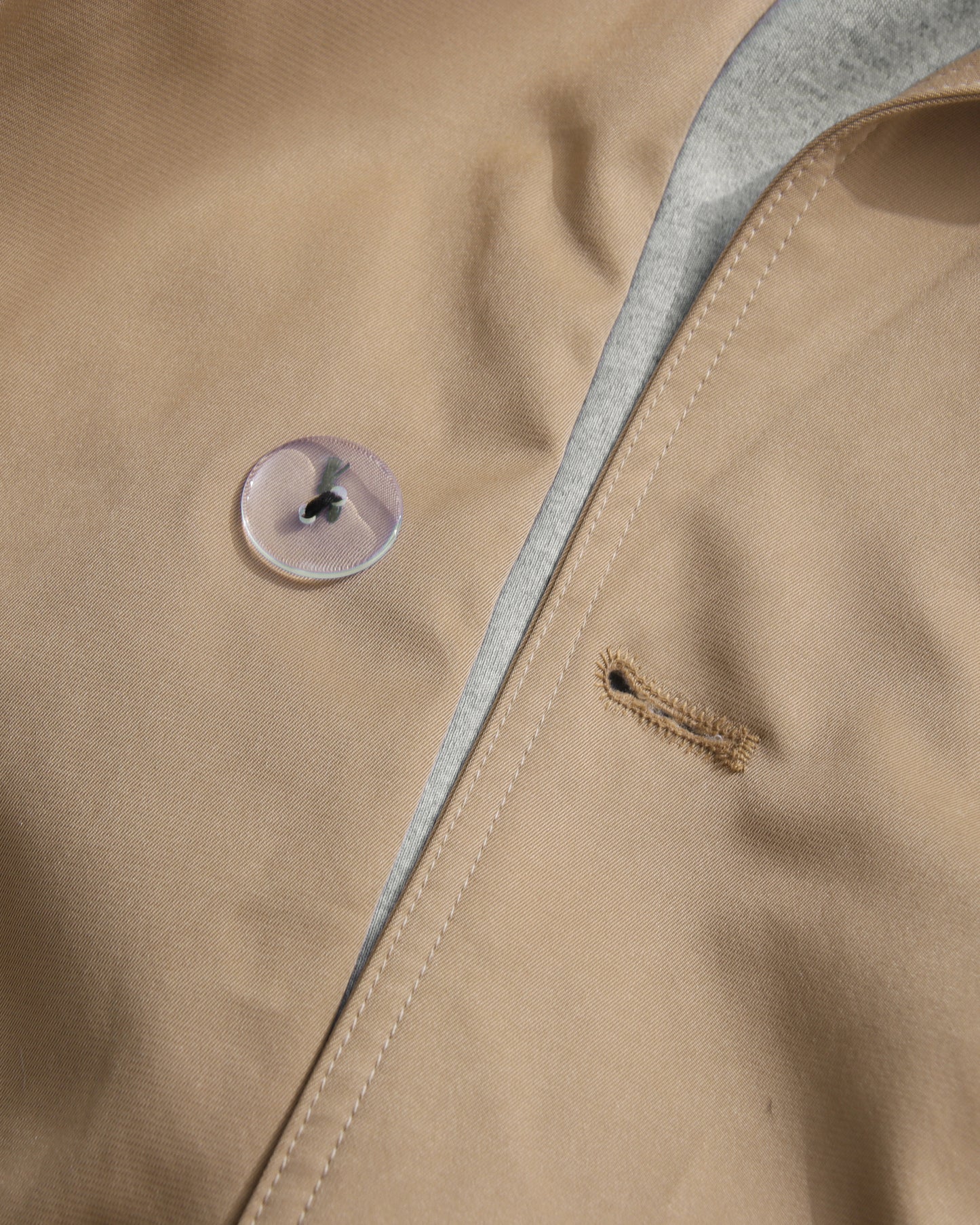 Khaki Trench-Hoodie Combo Coat with Belt