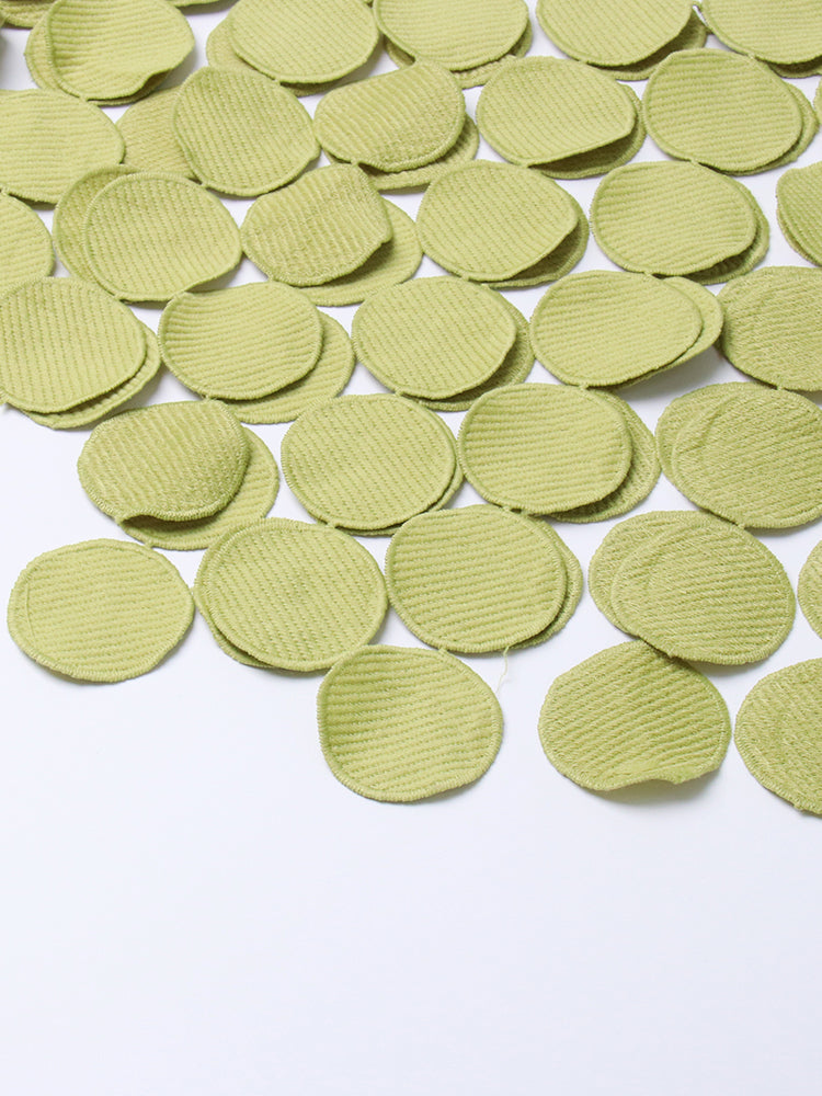 Light Green Disc-Embellished Fringe Midi Skirt