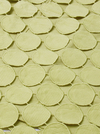 Light Green Disc-Embellished Fringe Midi Skirt