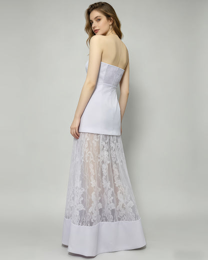 Light Purple Sweetheart Lace Mermaid Gown