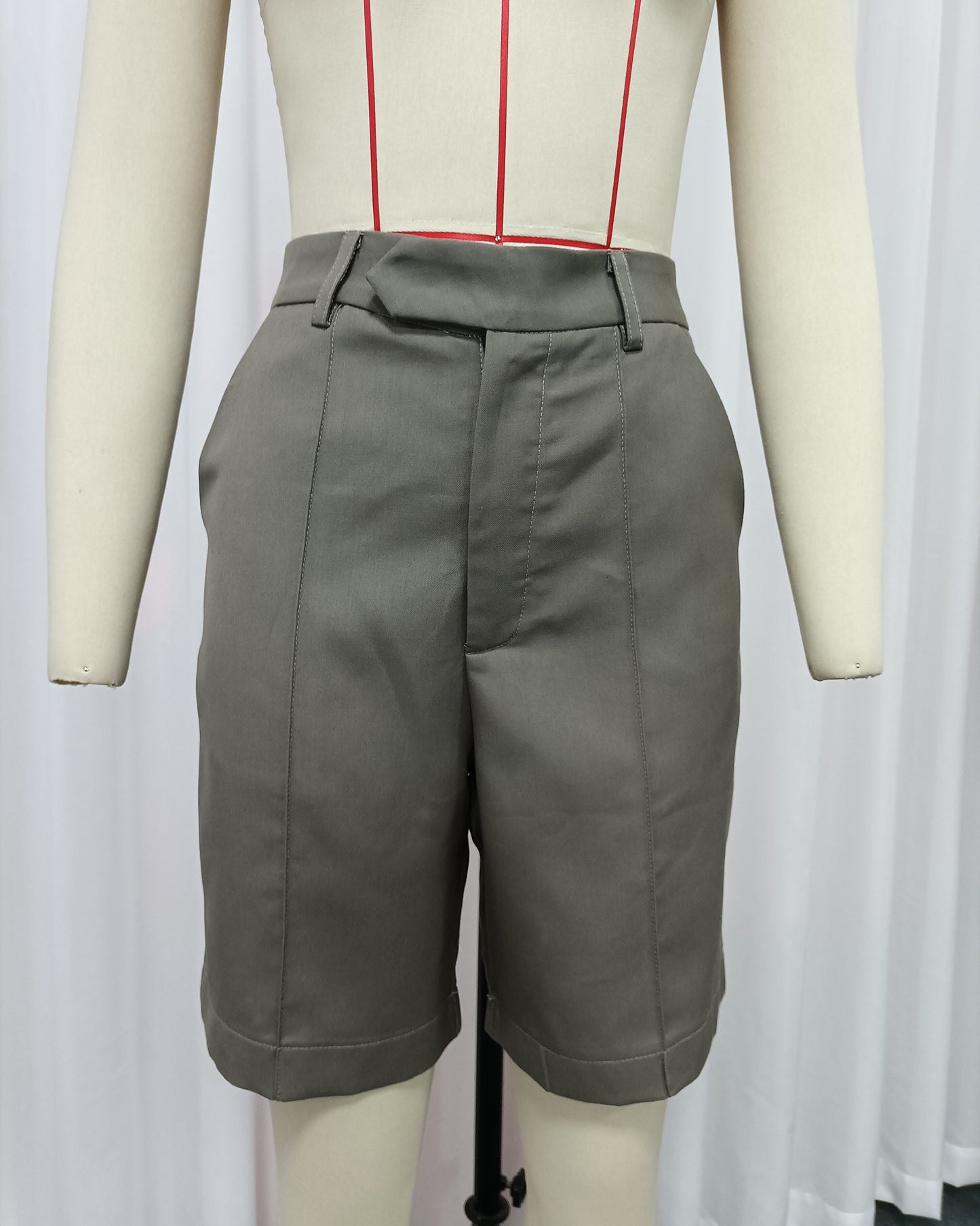 Neutral Grey Smart Casual Shorts