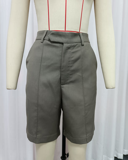 Neutral Grey Smart Casual Shorts