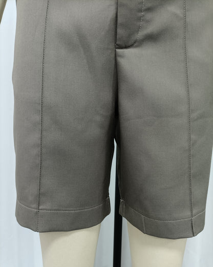 Neutral Grey Smart Casual Shorts