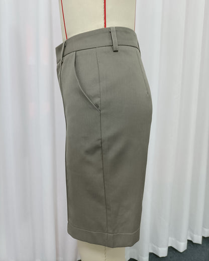 Neutral Grey Smart Casual Shorts