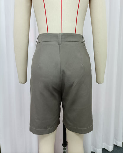 Neutral Grey Smart Casual Shorts