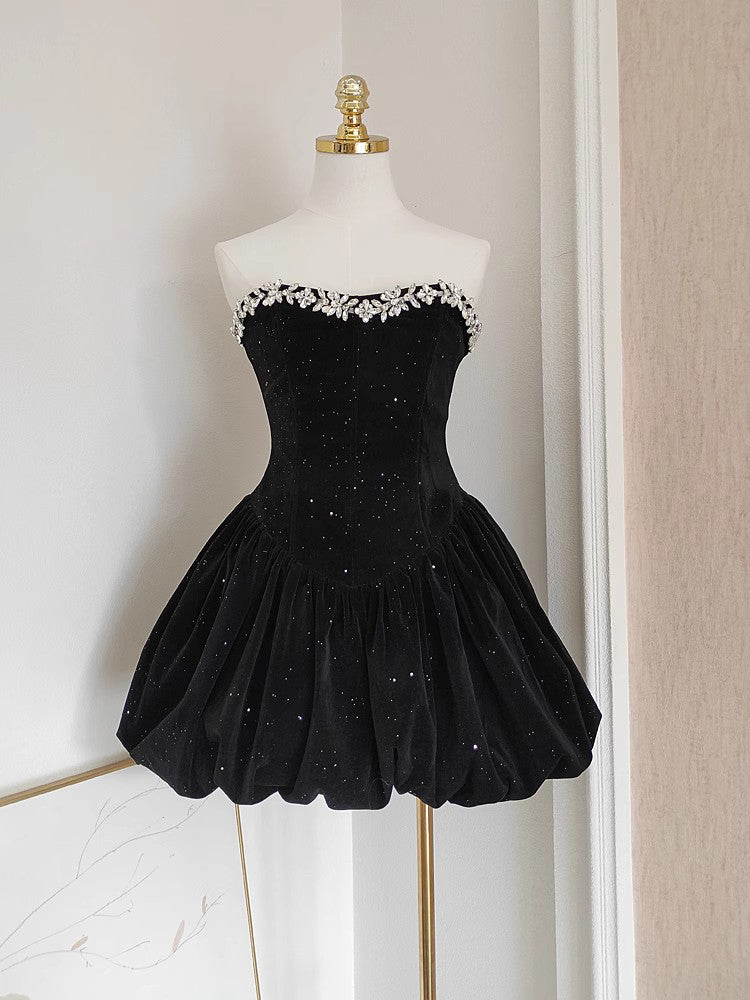 Patchwork Bowknot Diamonds Short Dress