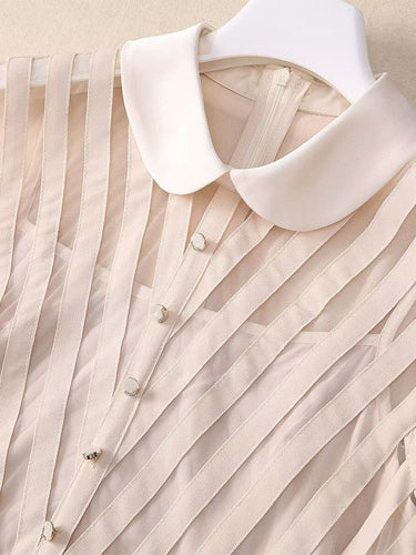 Elegant Sleeveless Pleated Long Dress