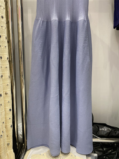 Solid Patchwork Diamonds Long Dress