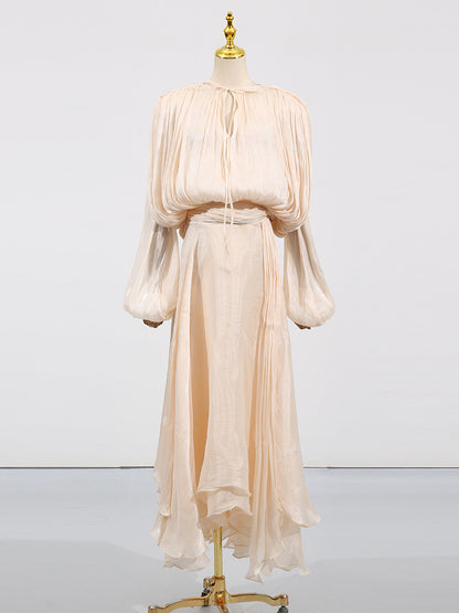 Solid Long Sleeveless Long Dress