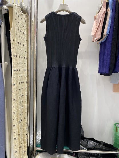 Solid Patchwork Diamonds Long Dress