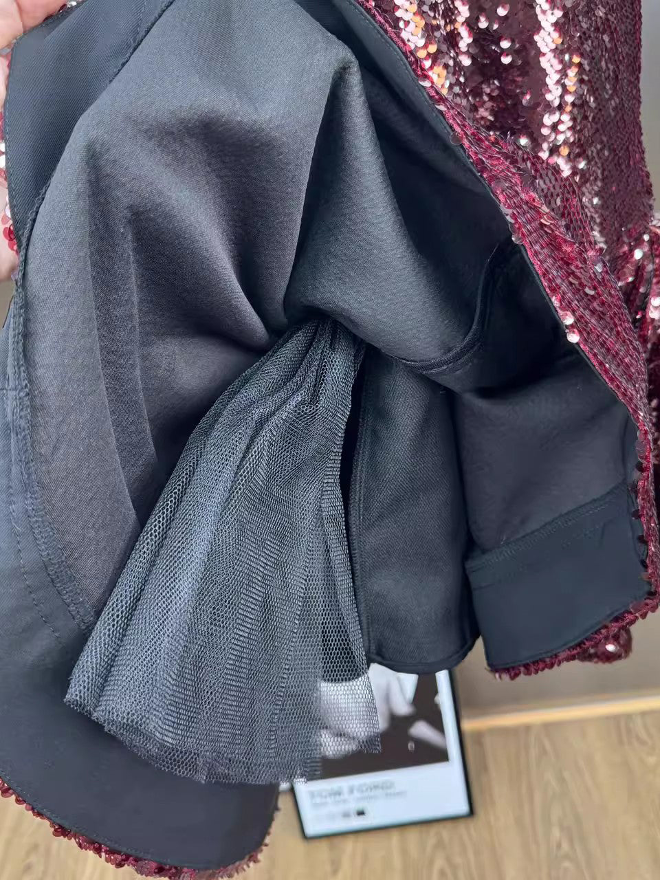 Patchwork Mesh Sequins Short Dress