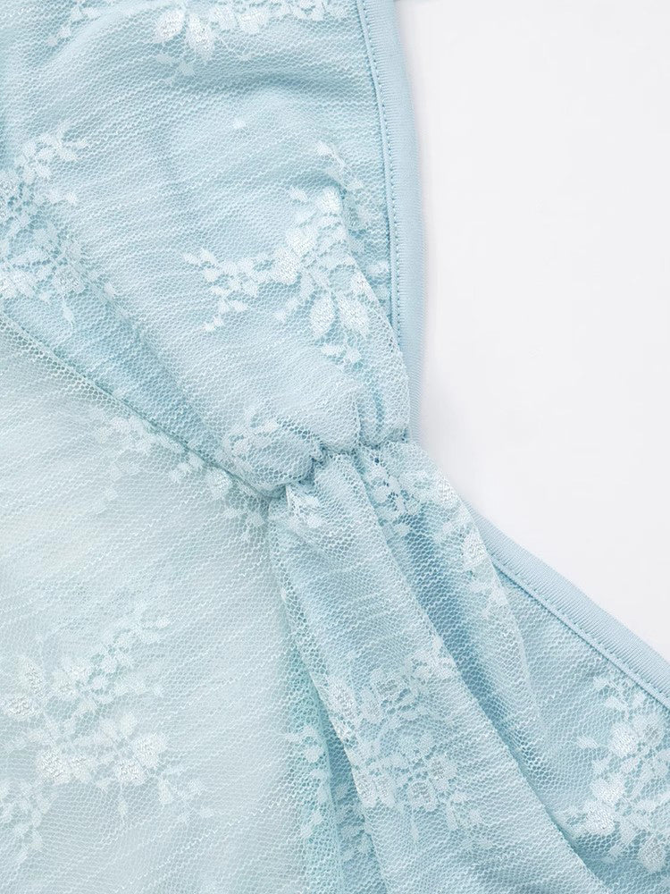 Sexy Mesh Patchwork Strap Long Dress