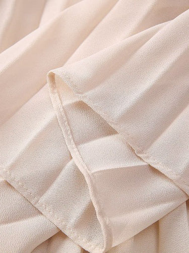 Elegant Sleeveless Pleated Long Dress