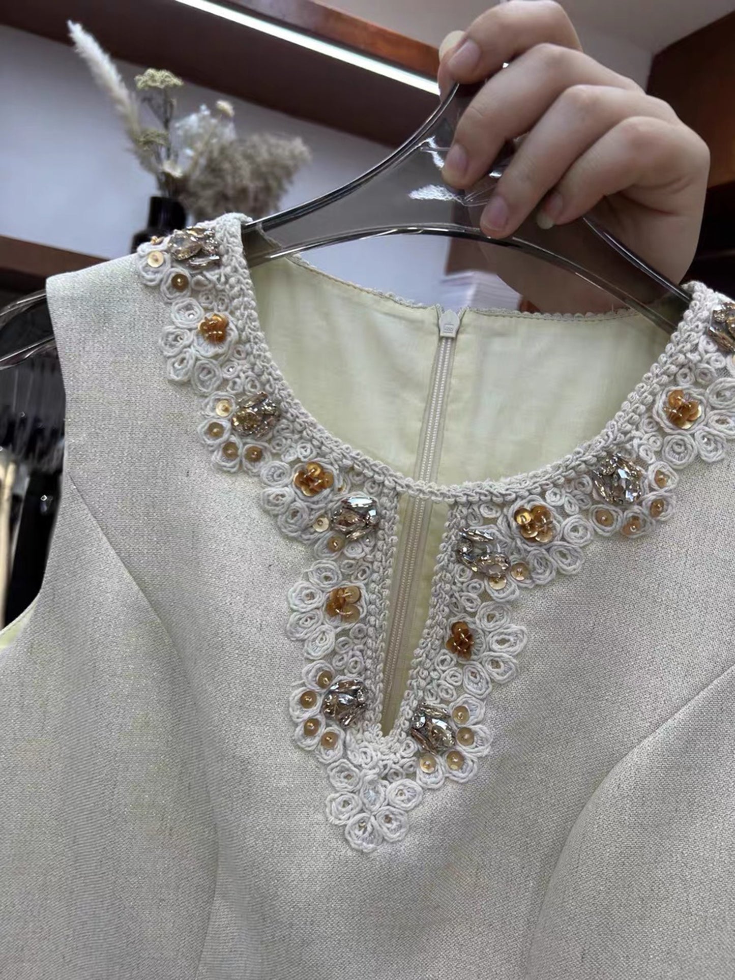 Patchwork Sequins Diamonds Short Dress