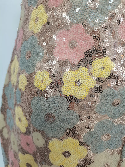 Patchwork Starp Flower Long Dress