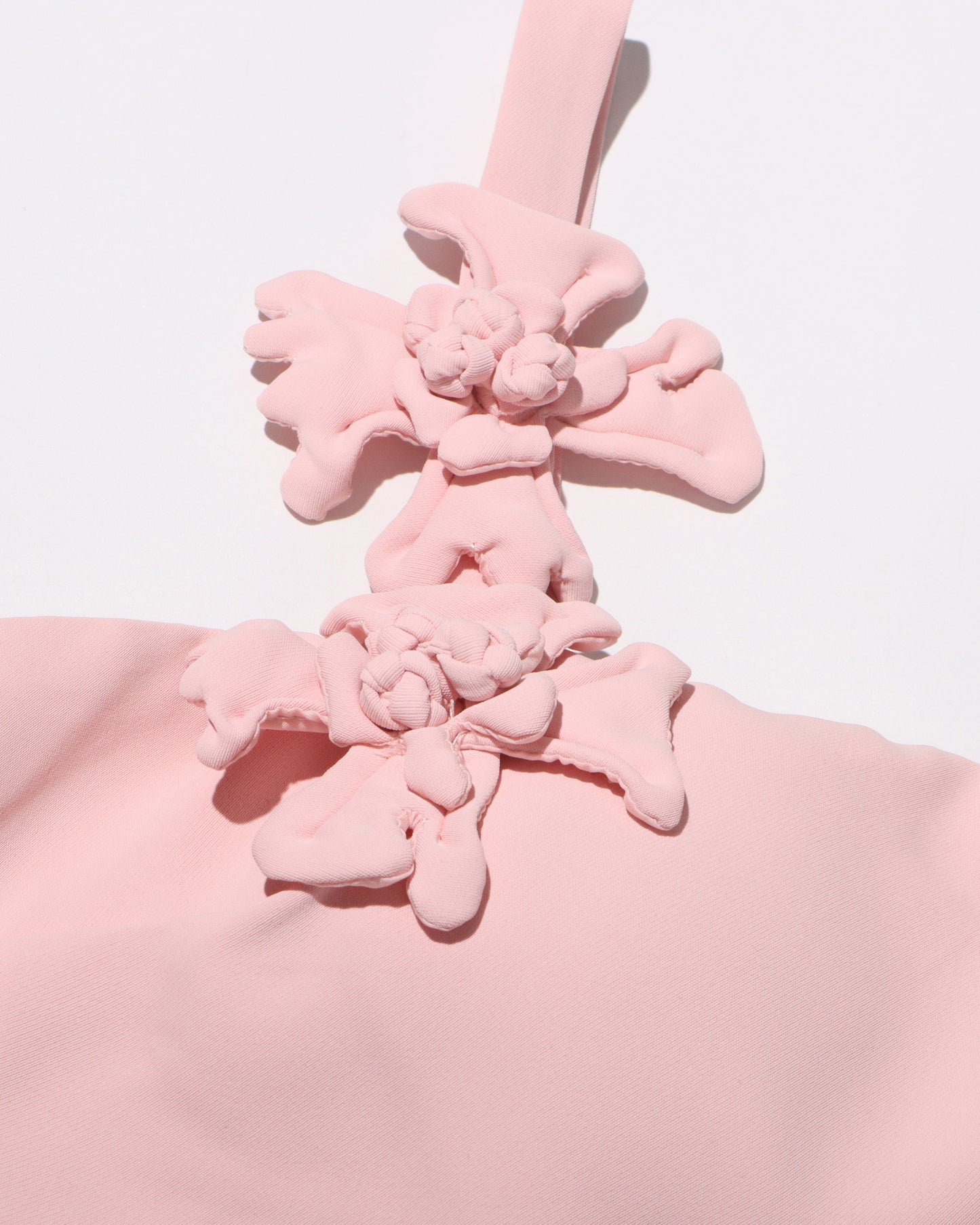 Pink 3D Floral Asymmetric Vest