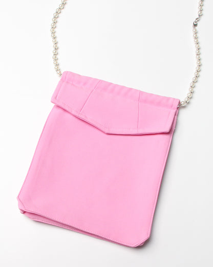 Pink Blazer with Pearl Belt & Pleated Waist