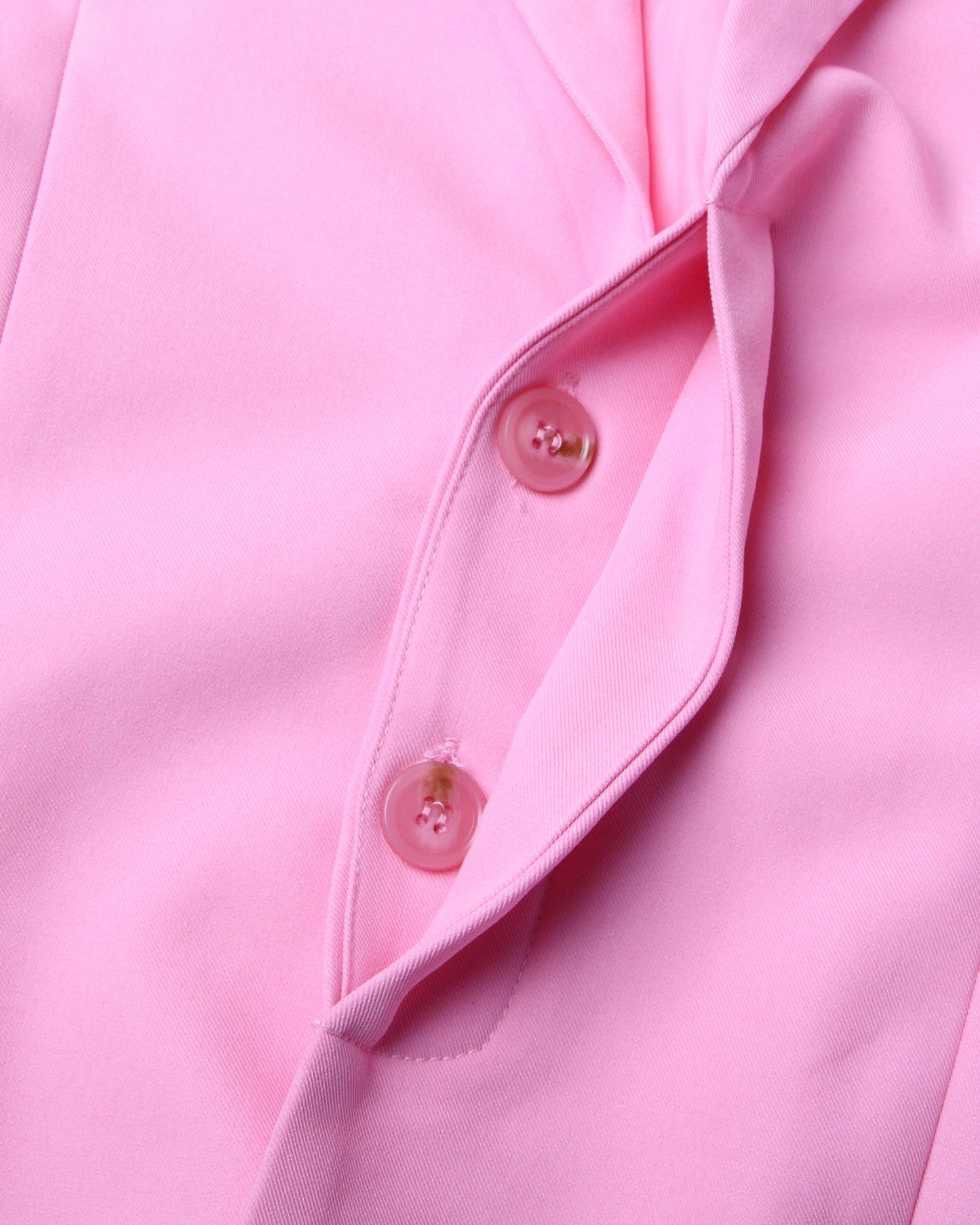 Pink Blazer with Pearl Belt & Pleated Waist