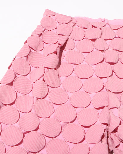 Pink Cutout Circle Wide-Leg Pants