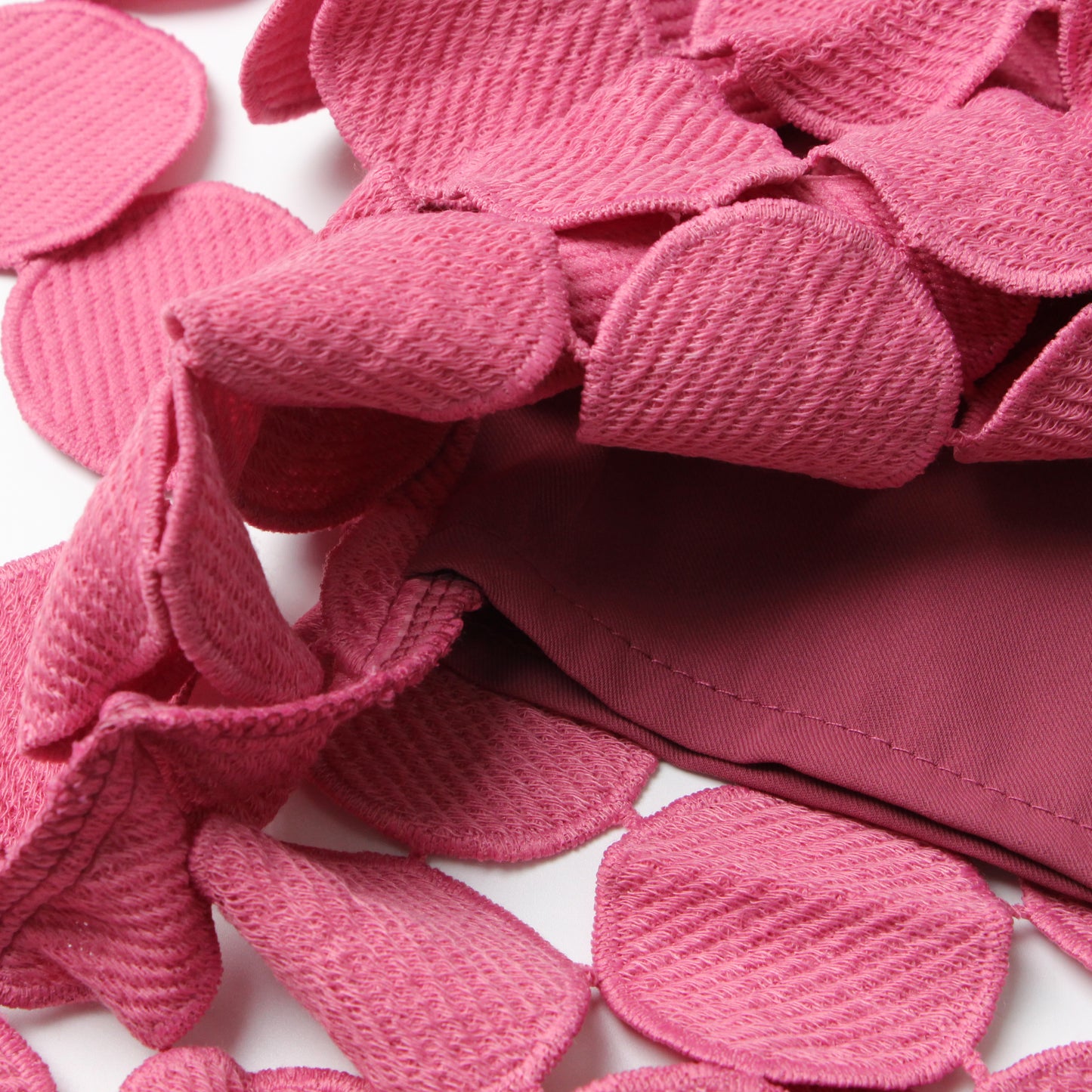 Pink Disc-Embellished Fringe Midi Skirt