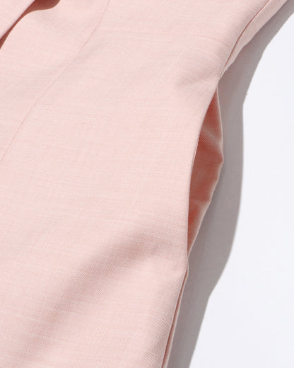 Pink Double-Breasted Blazer with Bow Belt