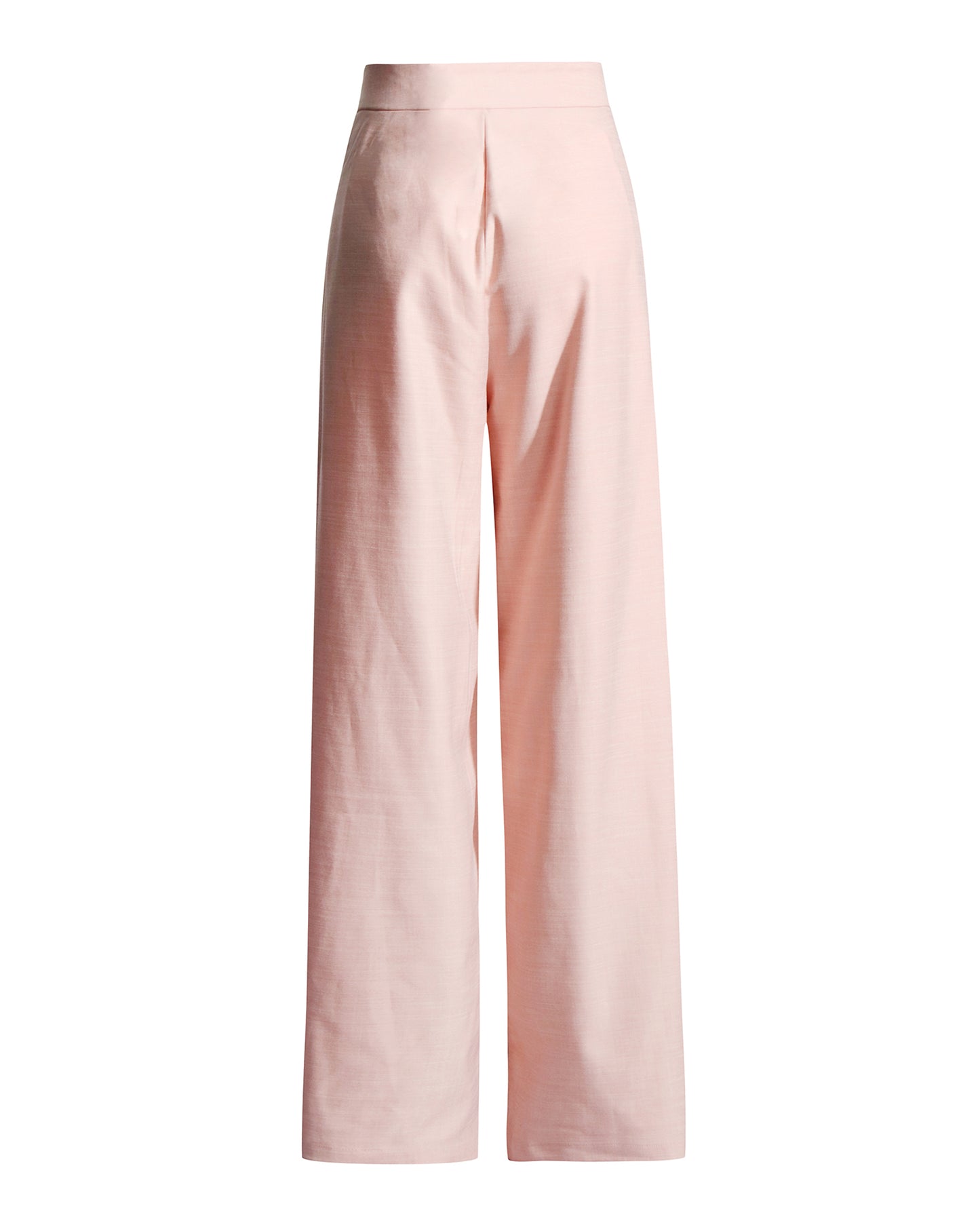 Pink High-Waist Wide-Leg Trousers