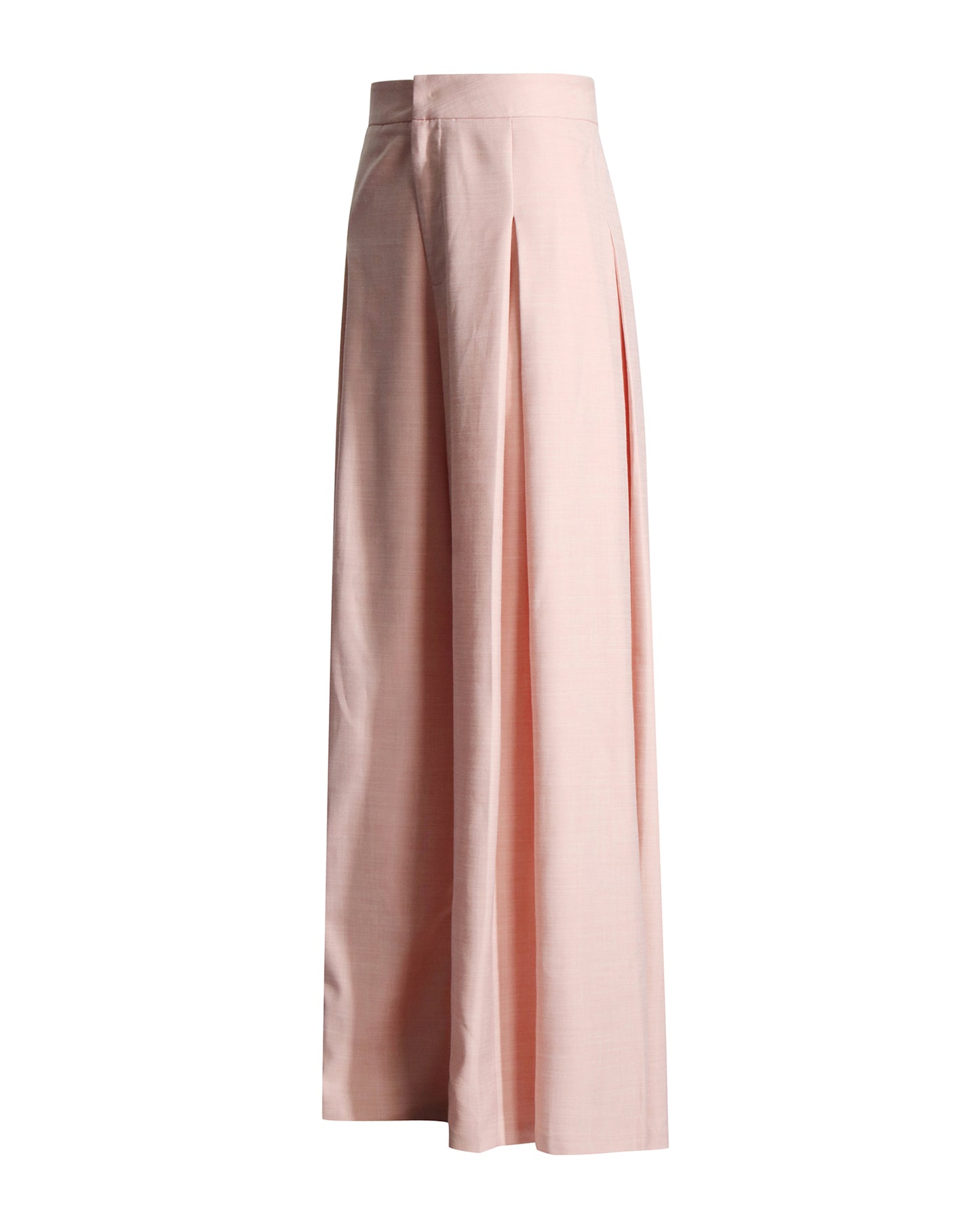 Pink High-Waist Wide-Leg Trousers