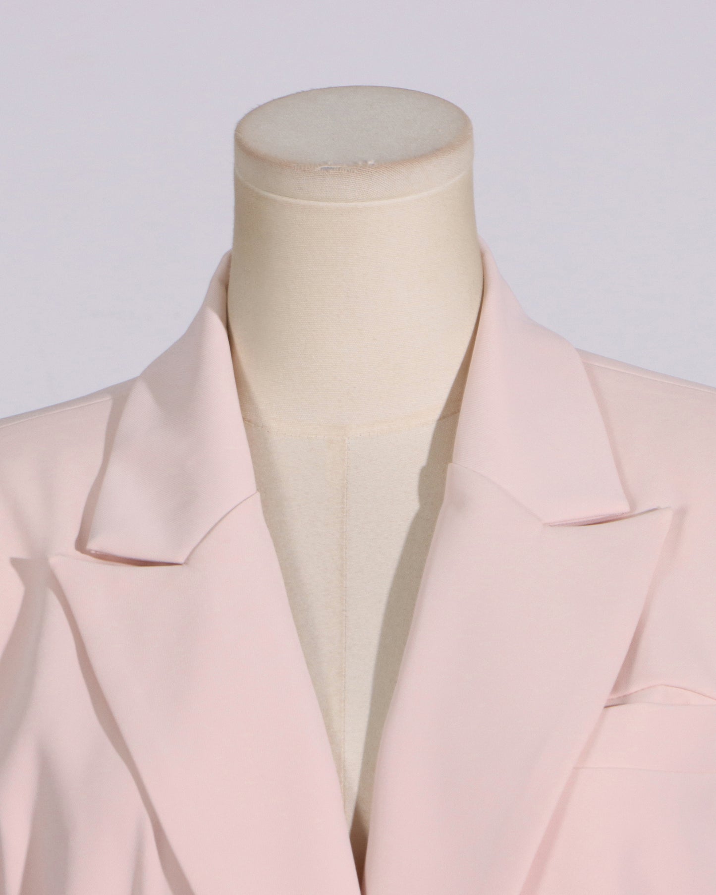 Pink Layered Sheer Sleeve Blazer