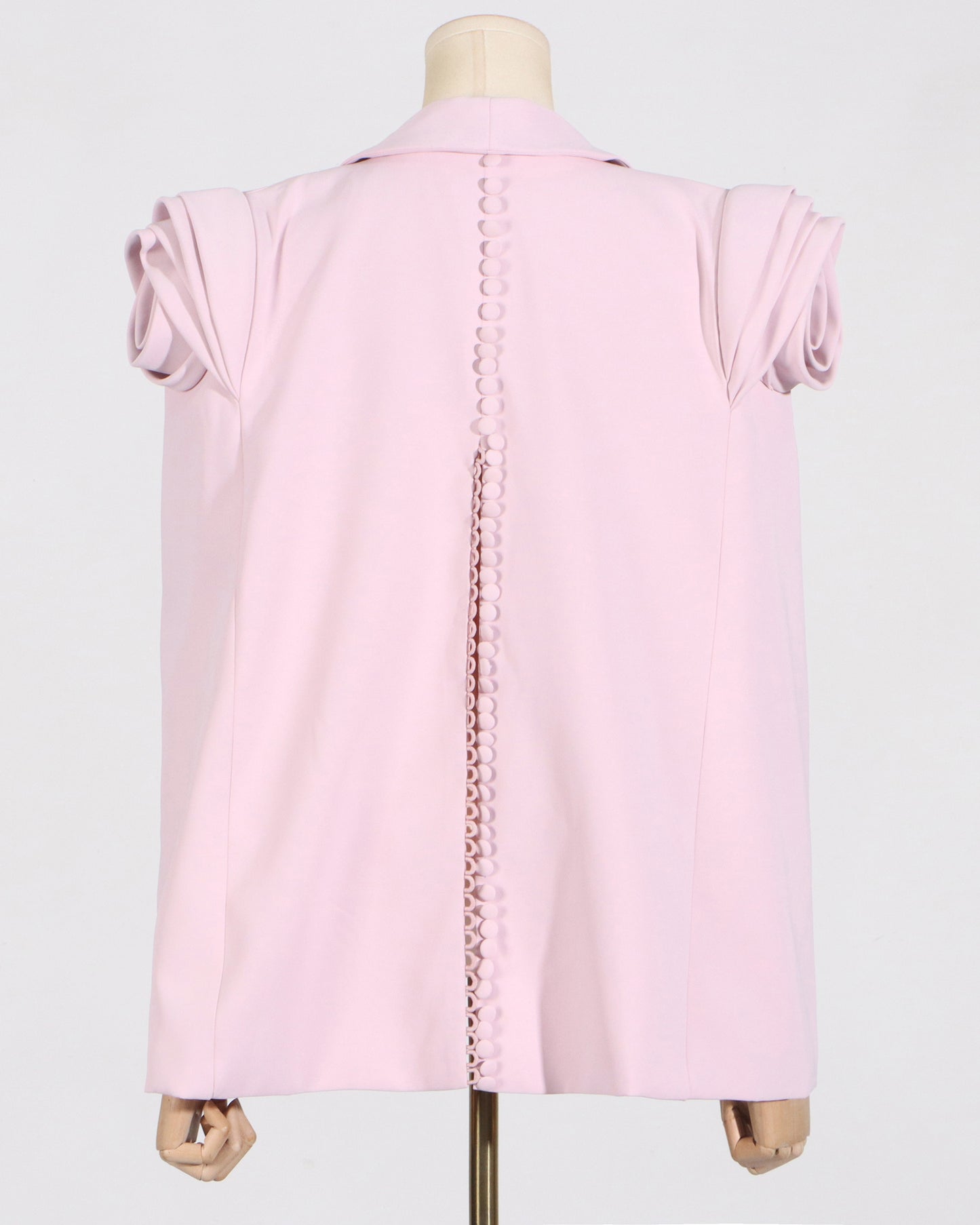 Pink Open-Front Cape Blazer