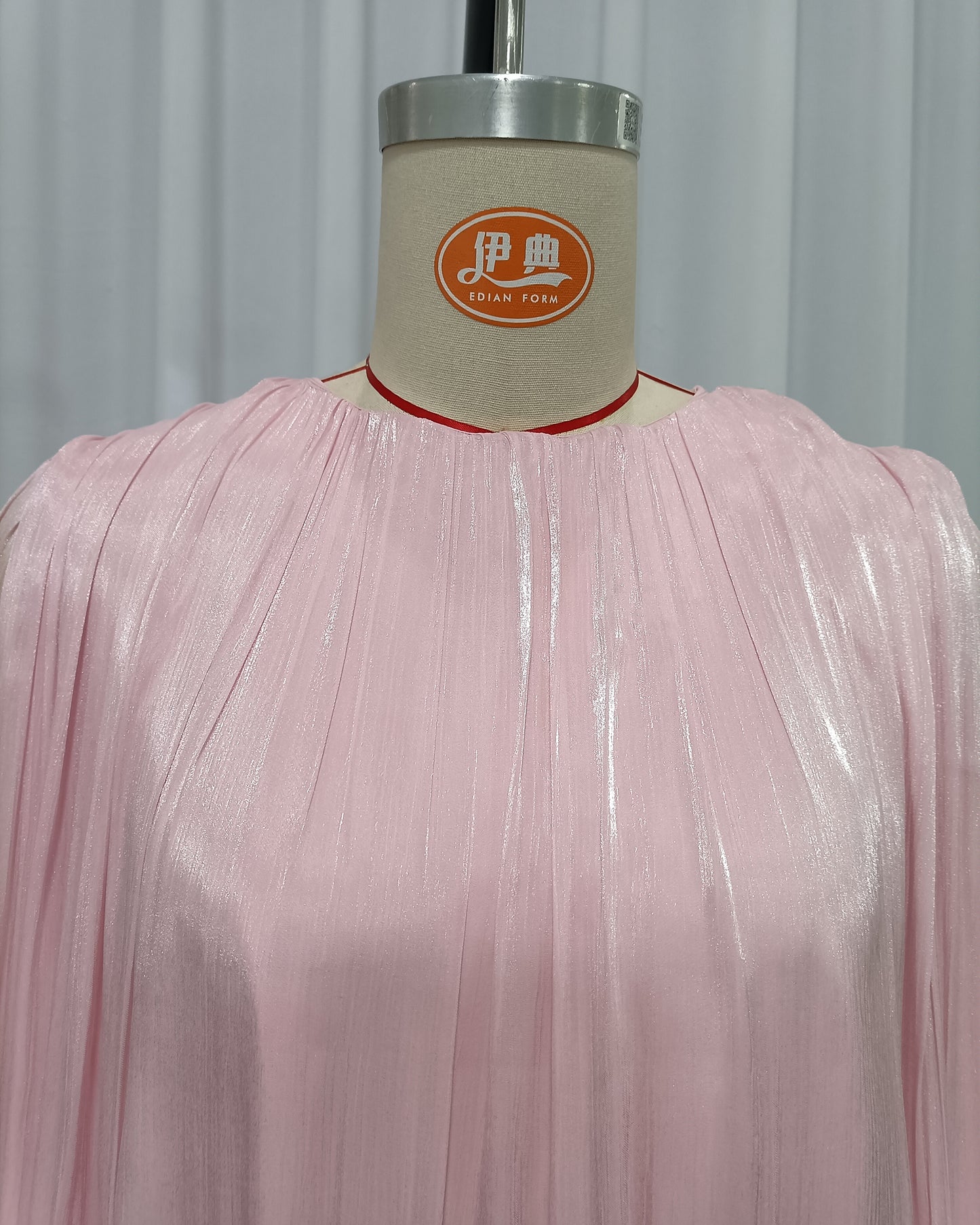 Pink Ruffle  Pleated Mini Dress