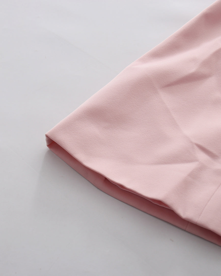 Pink Strapless Floral Embroidery A‑Line Mini Dress