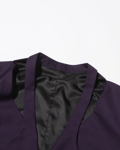 Purple Asymmetric Longline Jacket