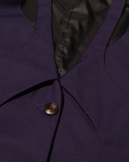 Purple Asymmetric Longline Jacket