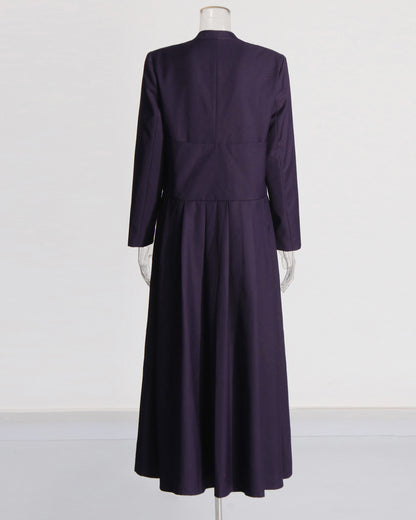 Purple Asymmetric Longline Jacket
