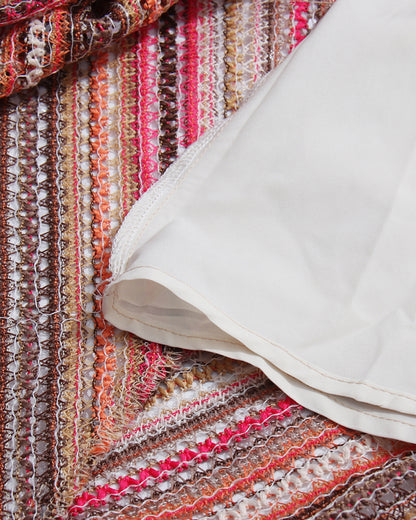 Red-Gold Sequin V-Neck Mermaid Gown