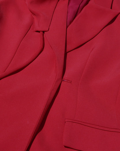 Red Blazer with Shoulder Bow