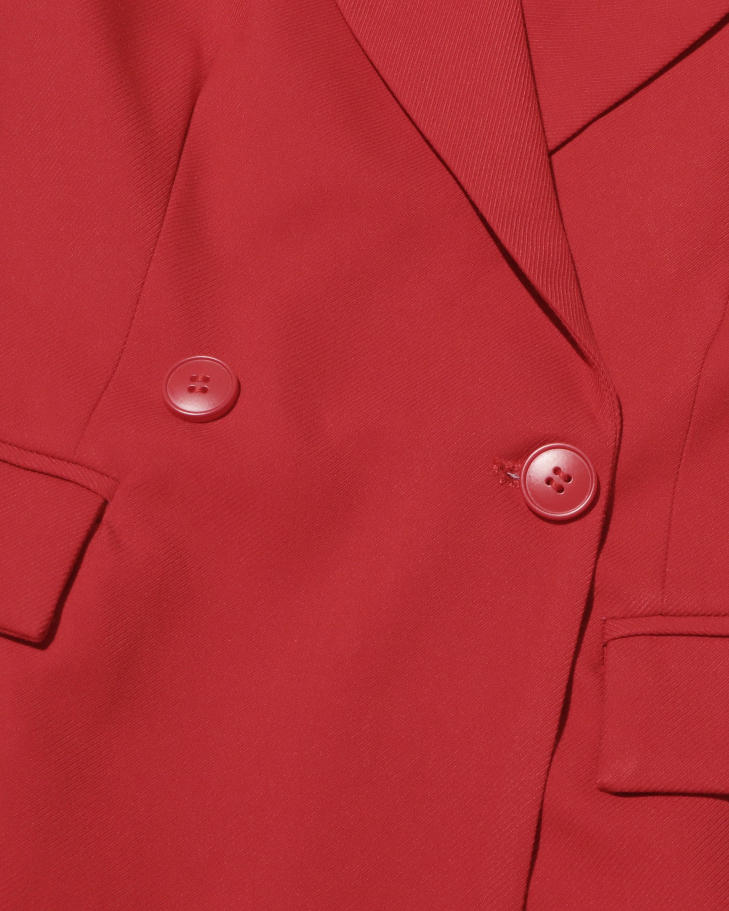 Red Double-Breasted Longline Blazer Coat