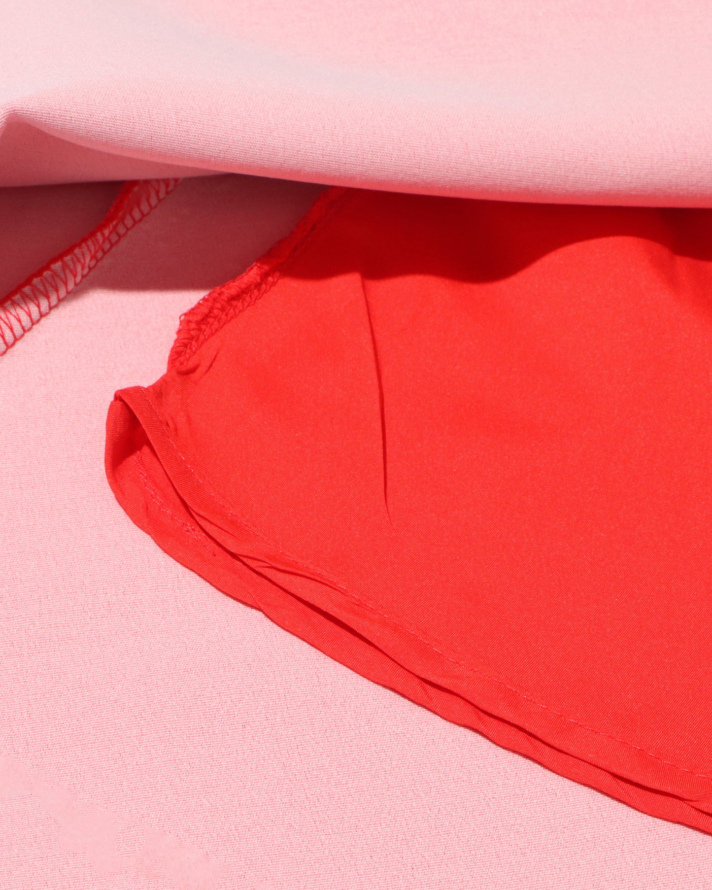 Red Midi Dress with Cream Bow Cuffs