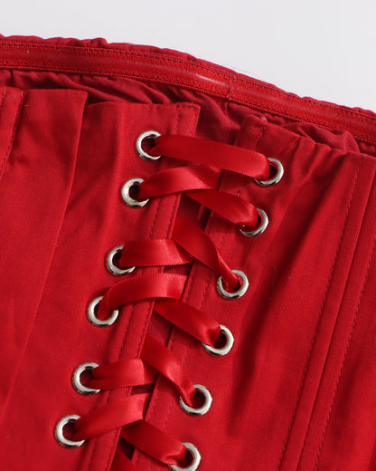 Red Strapless Floral Mini Dress